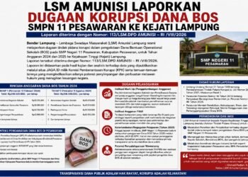 Dugaan Mark-Up Dana BOS SMPN 11 Pesawaran Diadukan ke Kejati