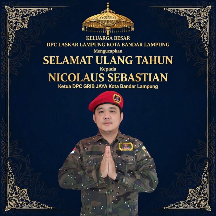 Ketua GRIB JAYA Bandar Lampung Berulang Tahun, Laskar Lampung Berikan Ucapan
