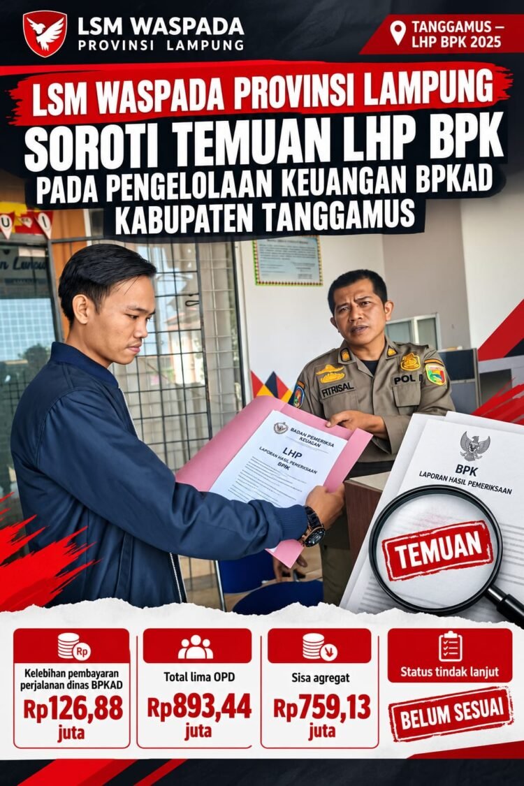 Temuan BPK Berlarut, Rp759 Juta Perjalanan Dinas Belum Disetor