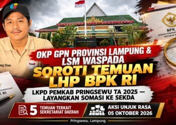 GPN-WASPADA Desak Sekda Pringsewu Jawab Temuan BPK