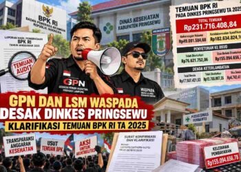 Dinkes Pringsewu Disorot, Sisa Temuan BPK Capai Rp159,8 Juta