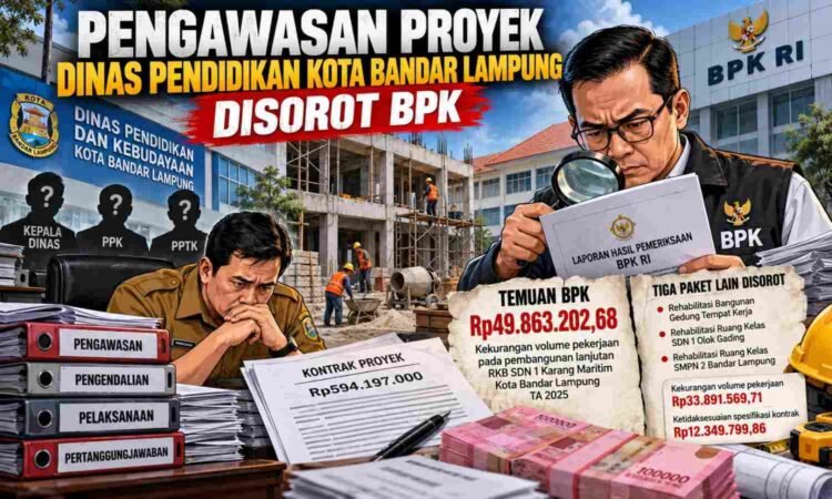 Pengawasan Proyek Pendidikan Kota Bandar Lampung Disorot BPK